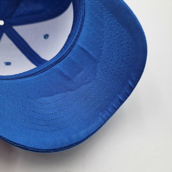 Blue Hat Cap Strap Back Wool Blend Mens Solid Adjustable Classic Plain 6 Panel - Picture 8 of 8